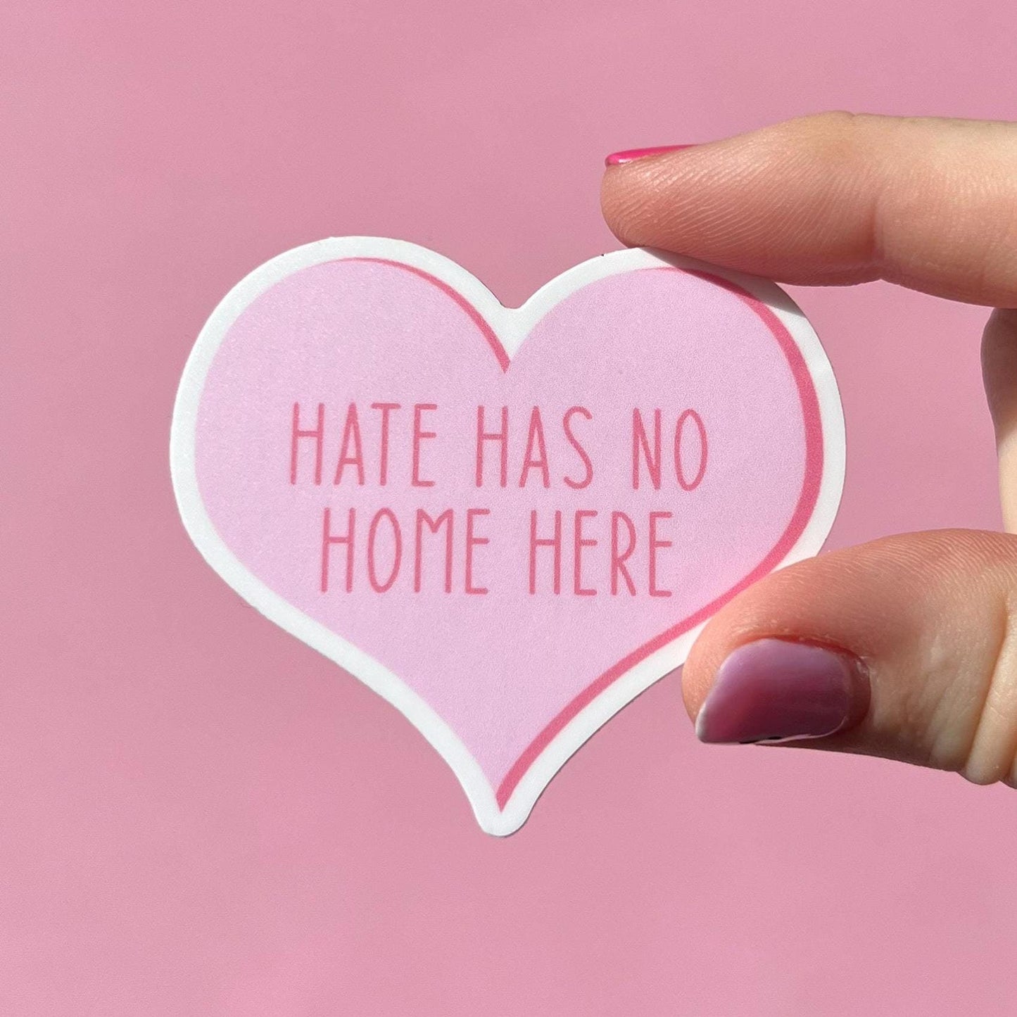 Hate has no home here sticker, heart sticker, waterproof sticker, water bottle sticker, love sticker, acceptance sticker, gift idea