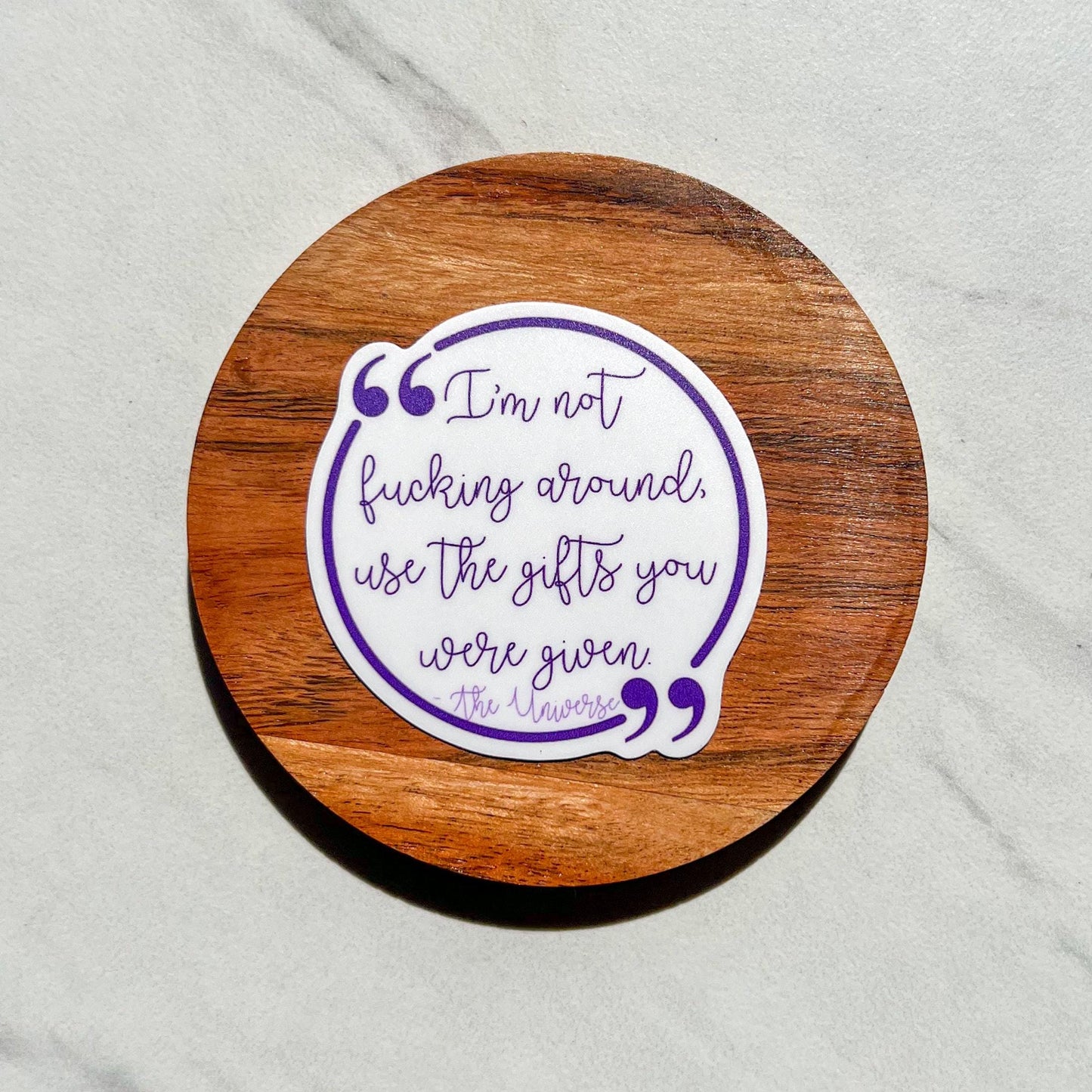 I’m not fucking around sticker , motivational stickers, inspirational sticker, mental health stickers, mental health gift, universe sticker