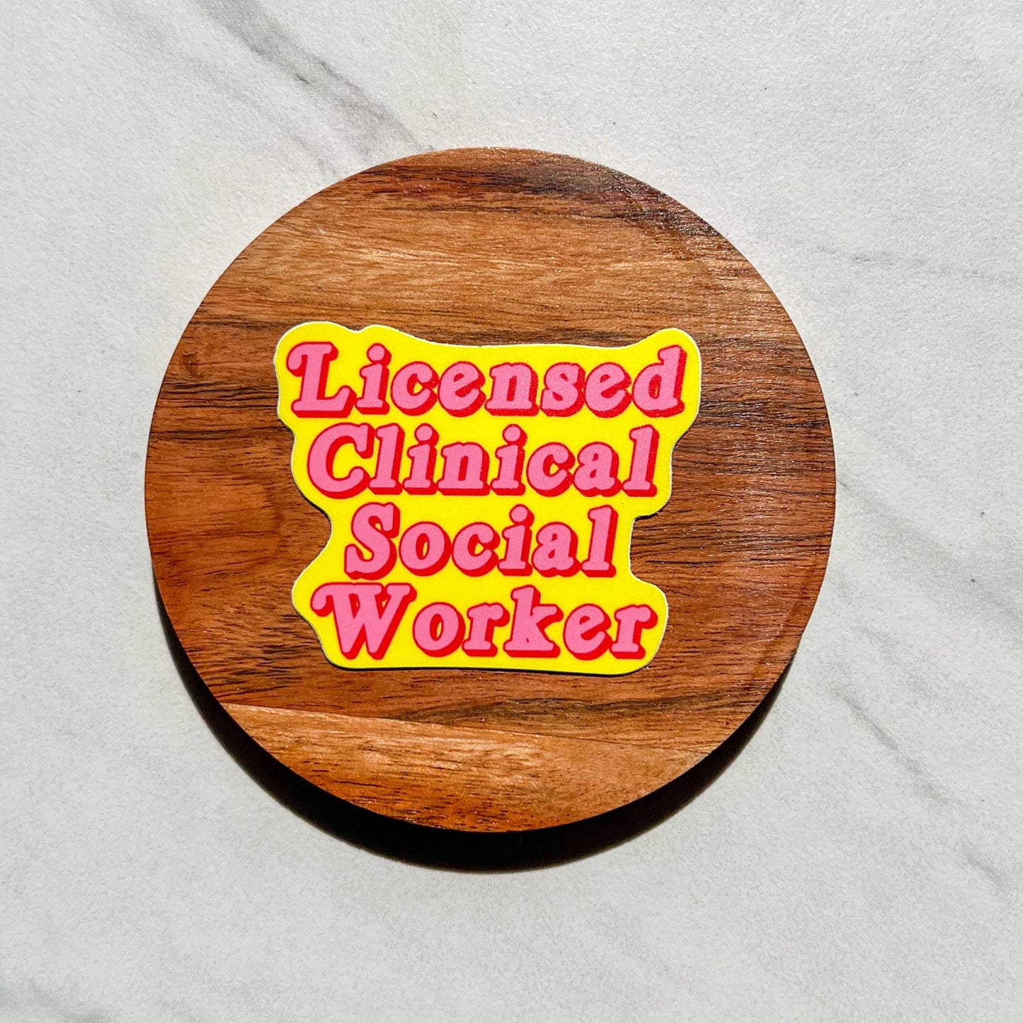 Social worker sticker, LCSW sticker,  social worker gift, pink social worker sticker, social worker month gift, mental health, therapy gift