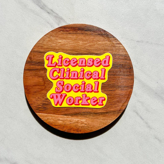 Social worker sticker, LCSW sticker,  social worker gift, pink social worker sticker, social worker month gift, mental health, therapy gift