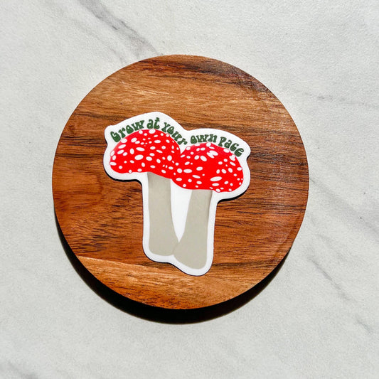 Grow at your own pace sticker, anxiety sticker, mental health sticker, healing is not linear, recovery sticker, growth sticker